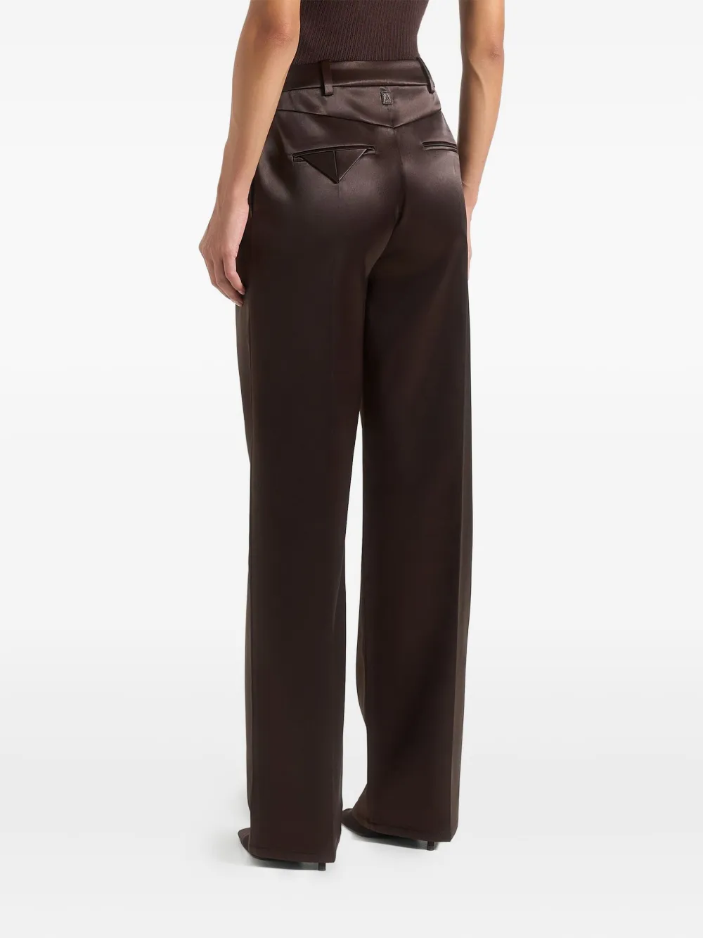 Manière De Voir Julie satijnen pantalon Bruin