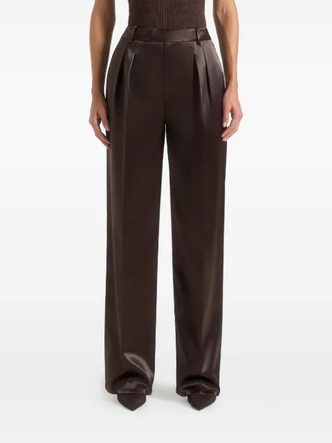 Manière De Voir Julie satin twin-pleat tailored trousers