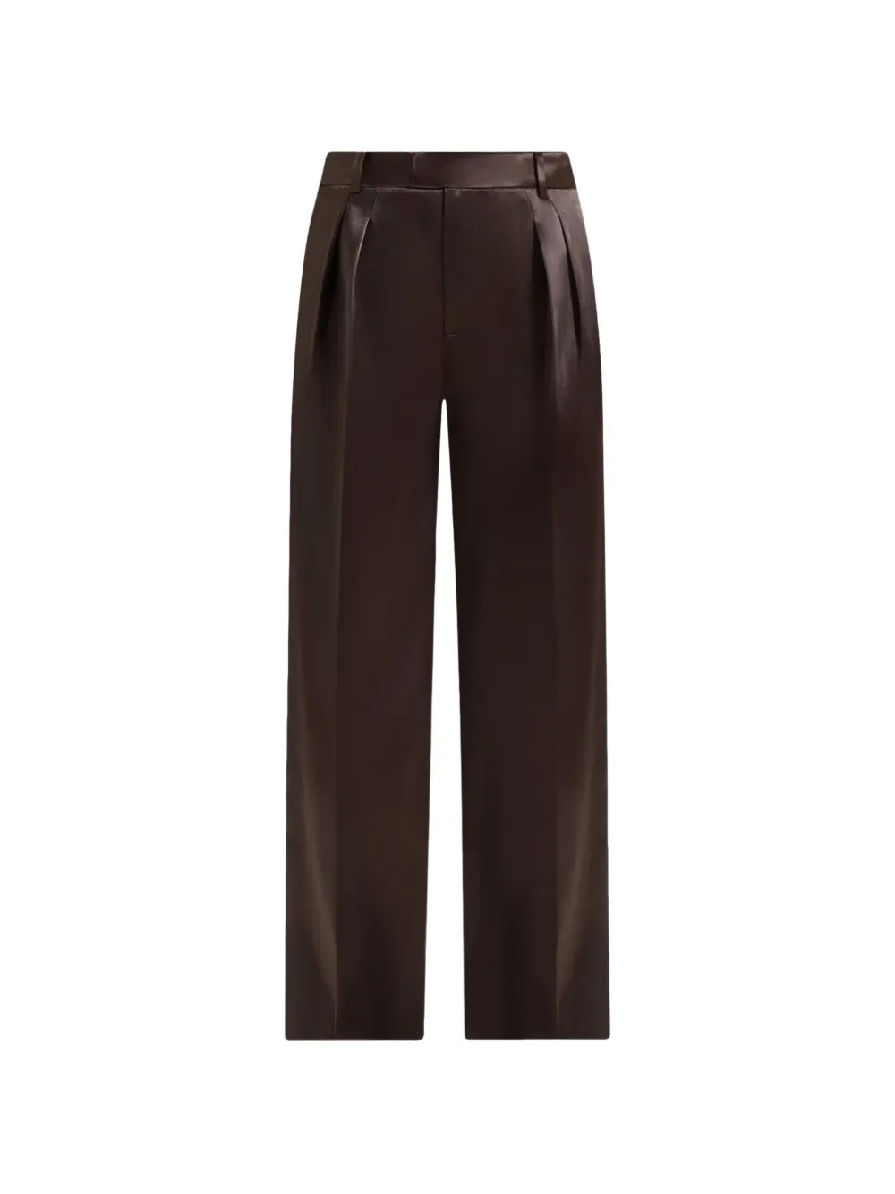 Manière De Voir Julie satin tailored trousers - Marrone
