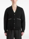 Manière De Voir Gilbert whipstitch combed-cotton cardigan - Black