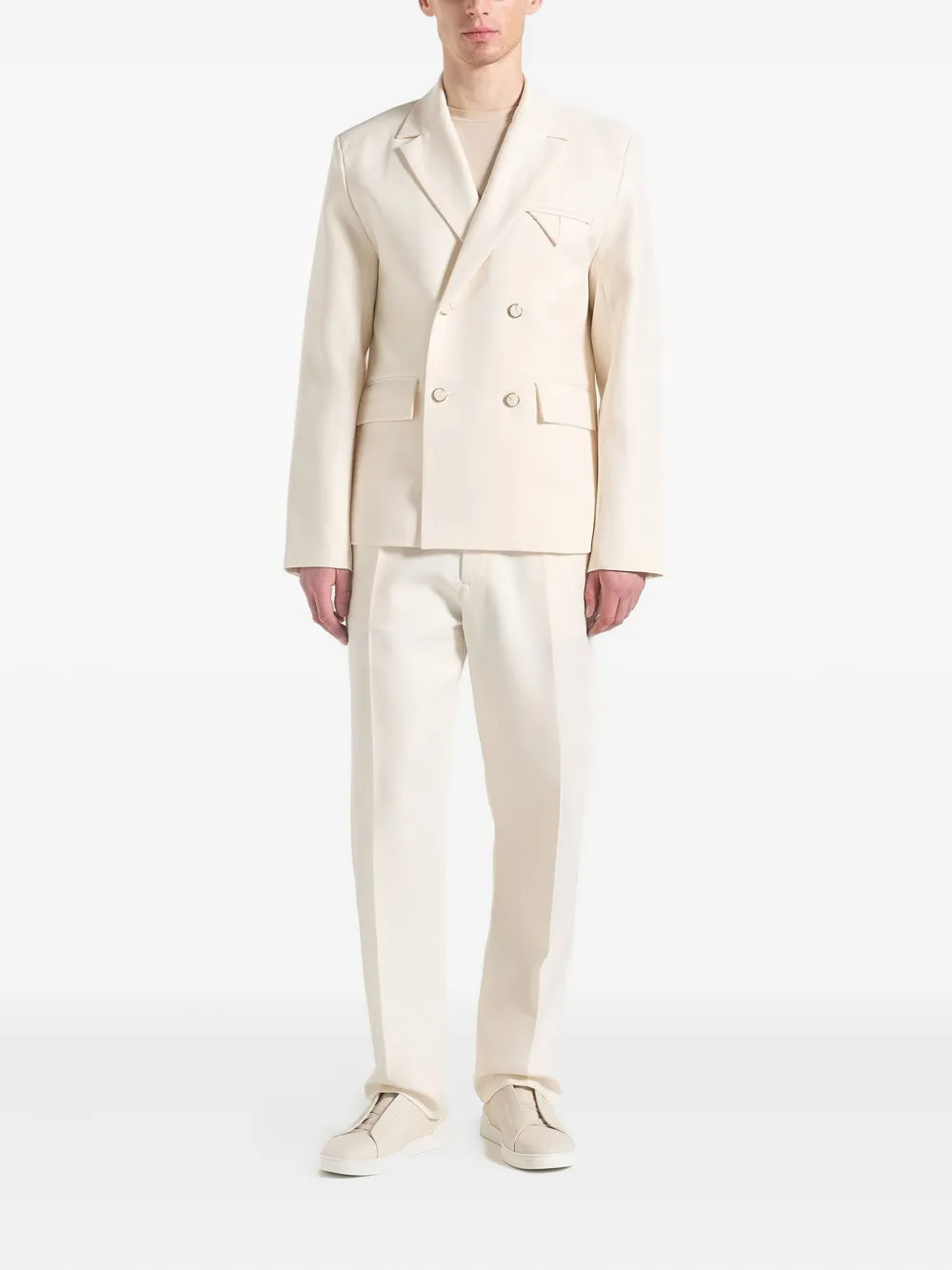 Manière De Voir Joseph pantalon met verstelbare zijkant Beige