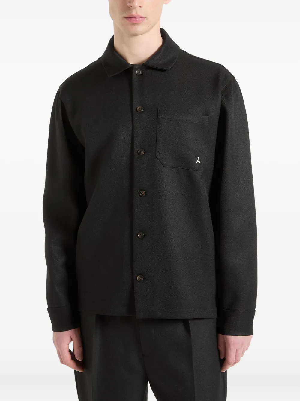 Manière De Voir Yann tailored overshirt | Black | Image 1