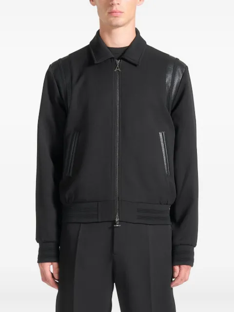 Manière De Voir Denis leather-trim varsity jacket
