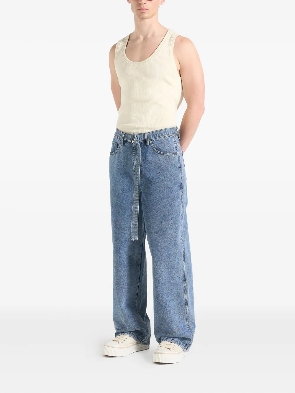 Manière De Voir belted jeans | Wide-Leg Jeans | Image 2