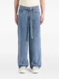 Manière De Voir Adam belted wide-leg jeans - Blue