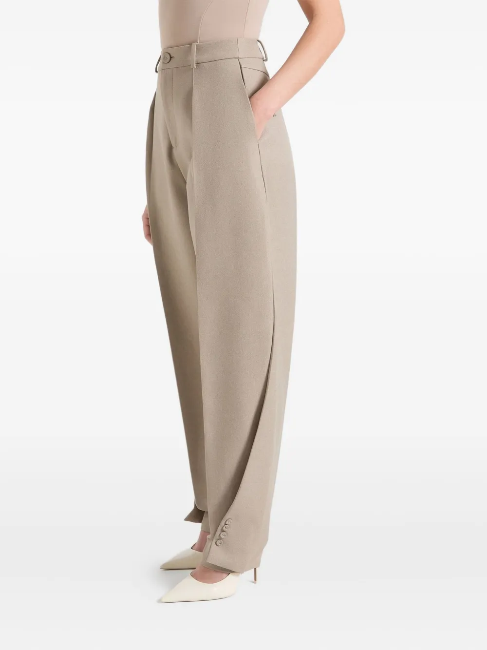 Manière De Voir Sophie geplooide broek Bruin
