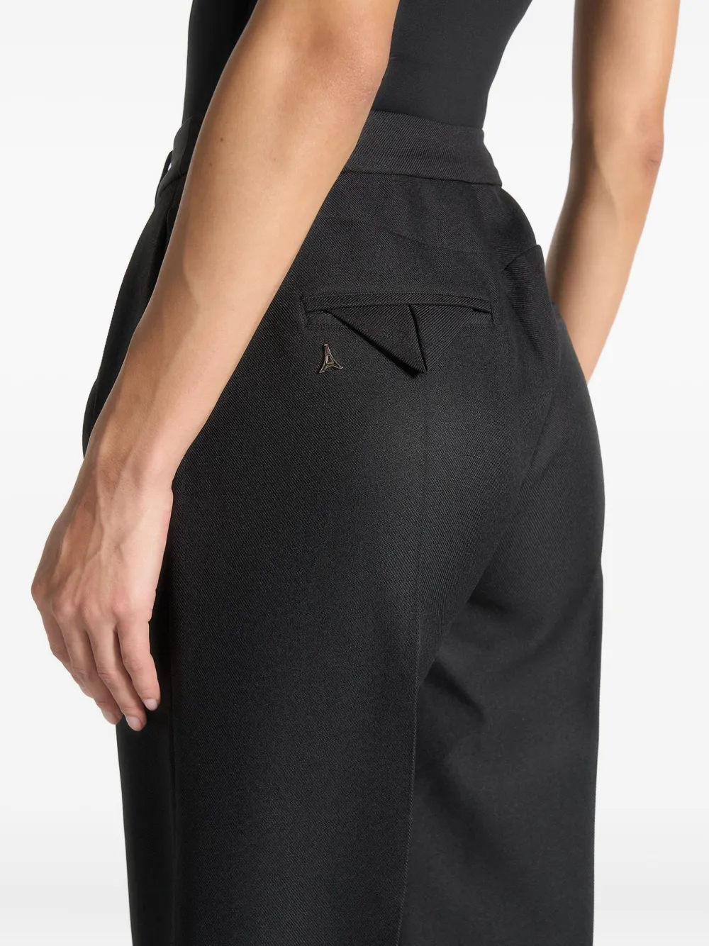 Manière De Voir Julie geplooide broek Zwart