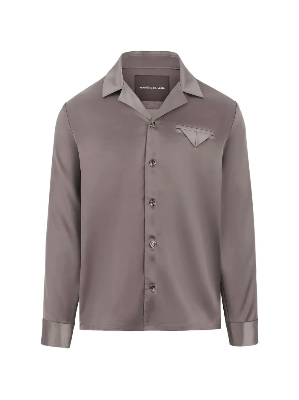 Manière De Voir satin-finish shirt - Marrone