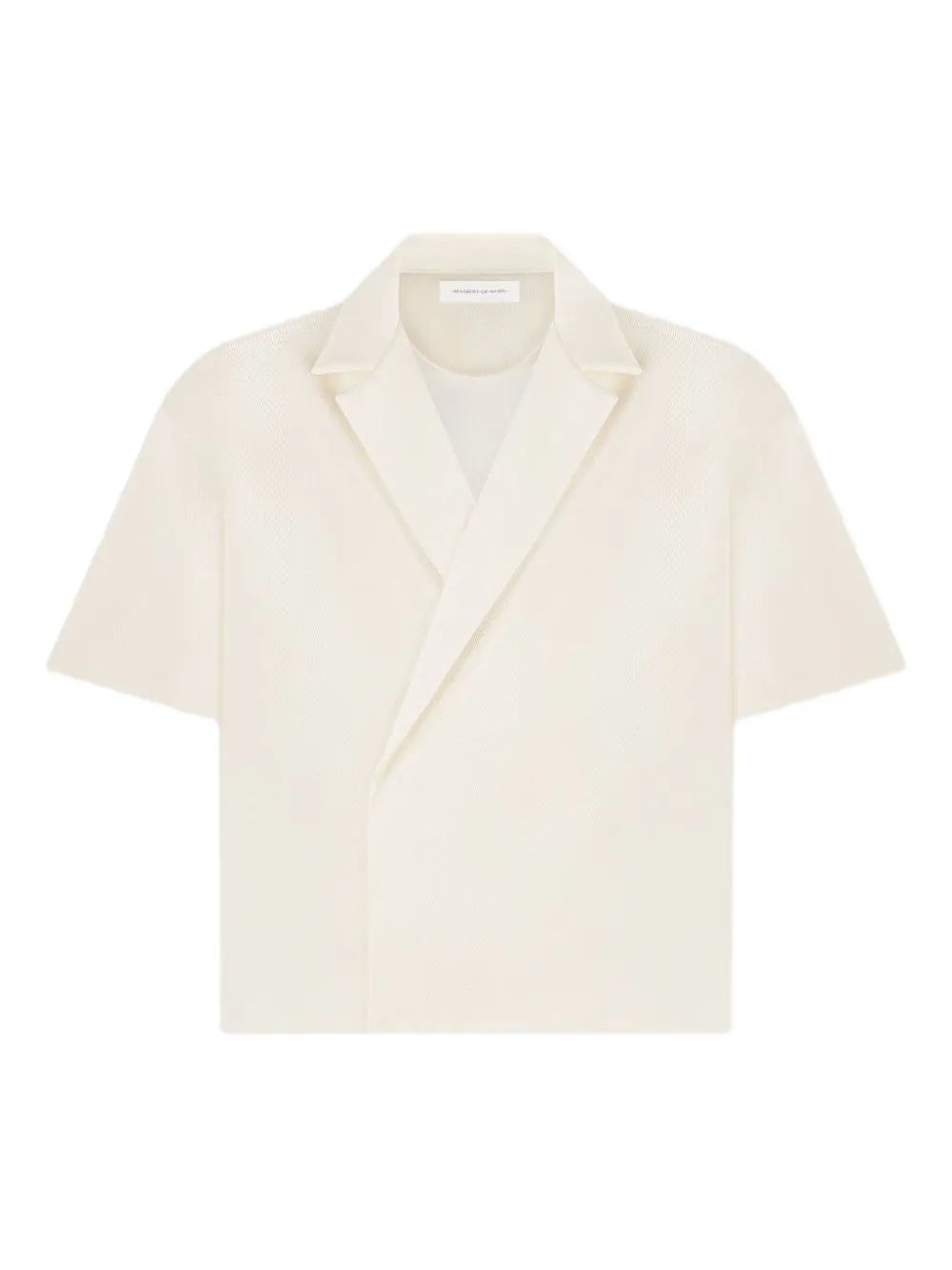Manière De Voir Abel short-sleeve double-breasted shirt | Neutrals | Image 1
