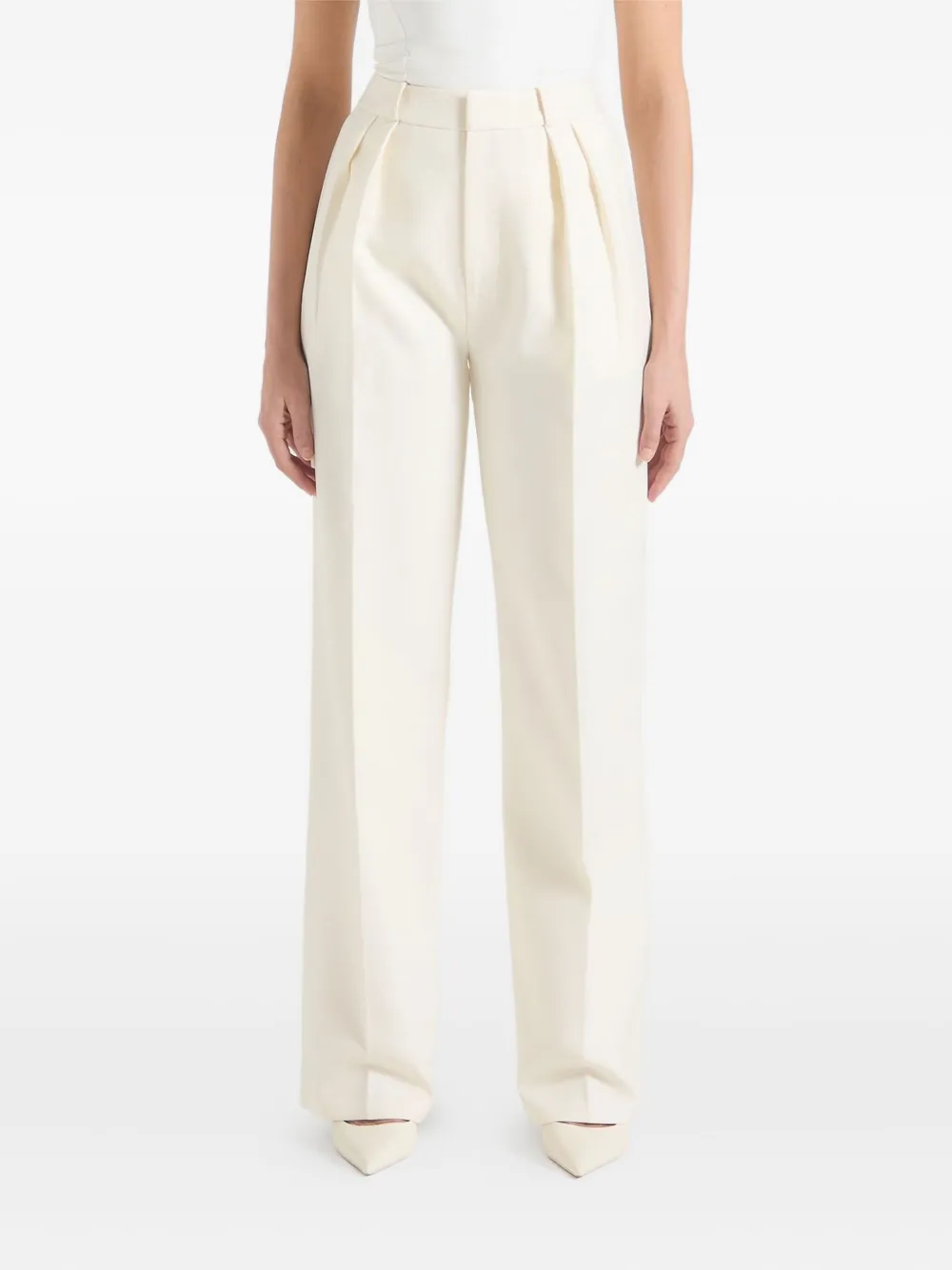 Manière De Voir Julie pleat-detailing trousers | Neutrals | Image 1