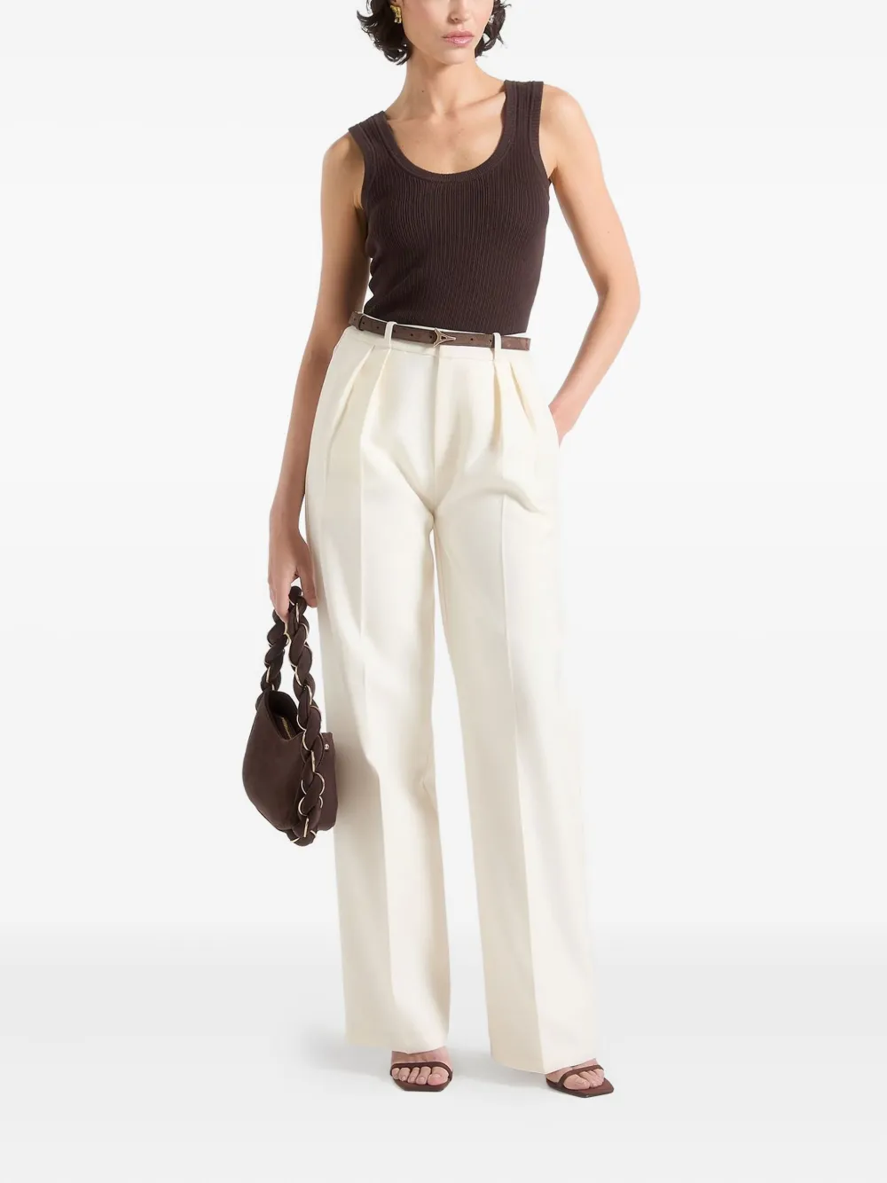Manière De Voir Julie pleat-detailing trousers | Straight-Leg Pants | Image 2