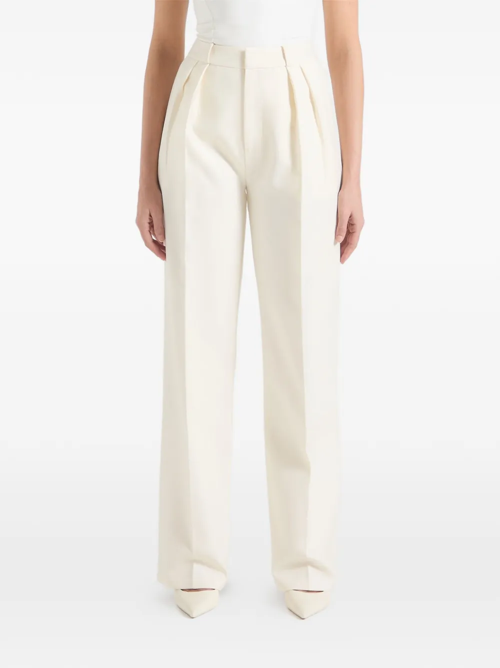 Manière De Voir Julie pantalon met plooien Wit