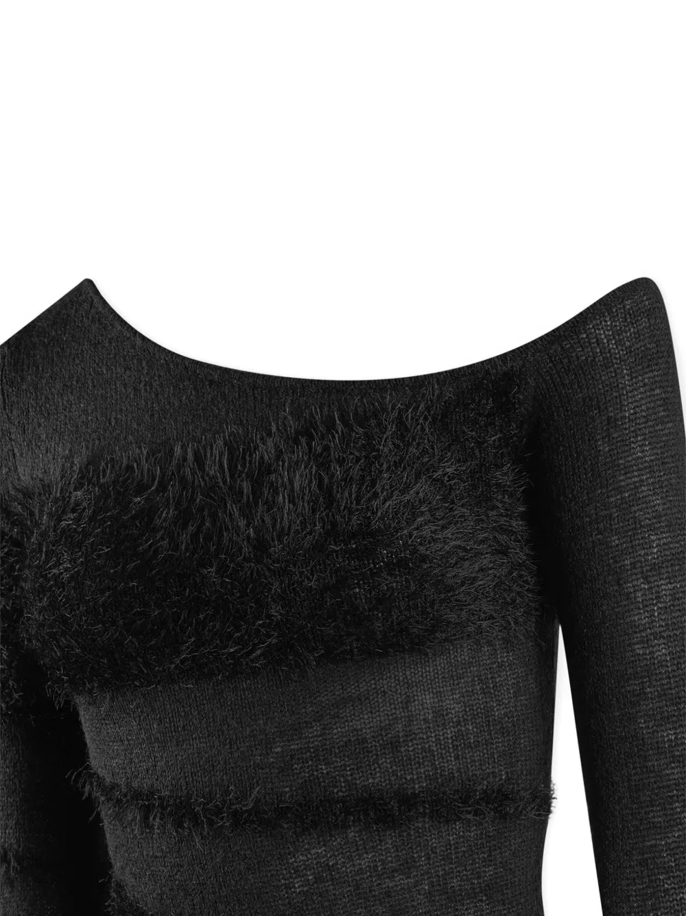Manière De Voir Off-shoulder Textured Maxi Dress In Black