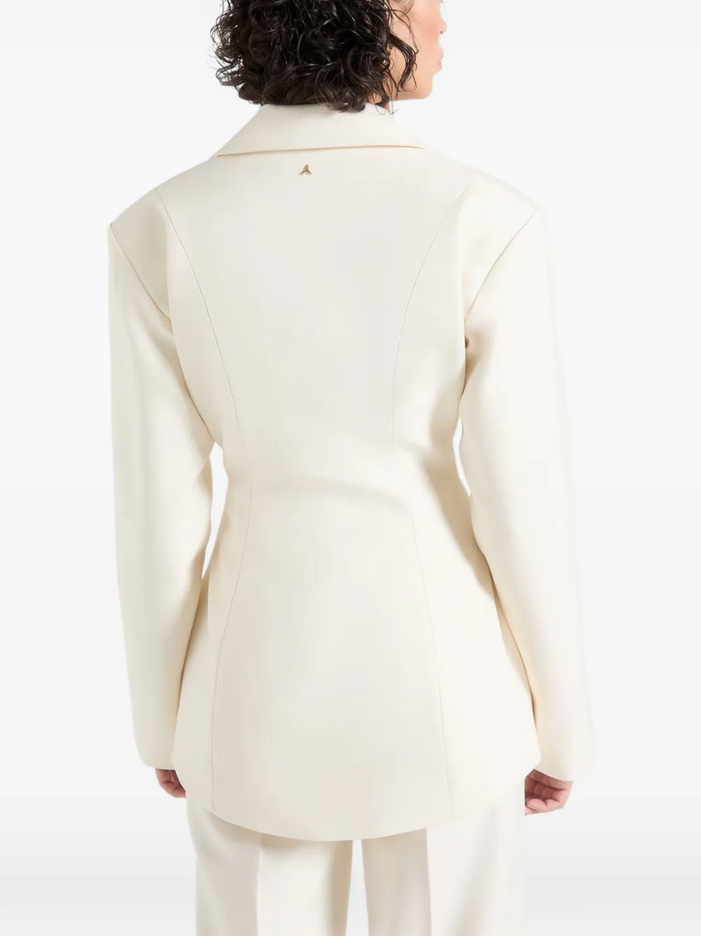  Manière De Voir Claire Wide-shoulder Blazer - Neutrals 