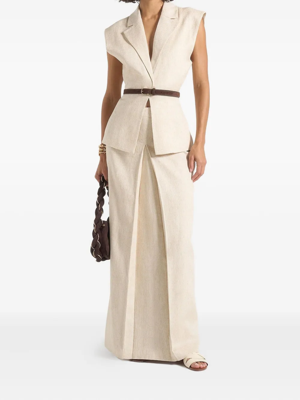 Manière De Voir Regine box-pleat maxi skirt | A-Line Skirts | Image 2