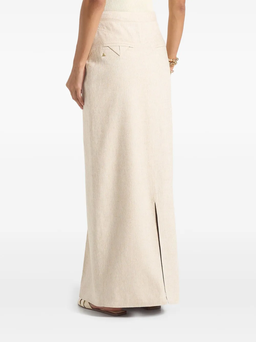 Manière De Voir Regine geplooide maxi-rok Beige