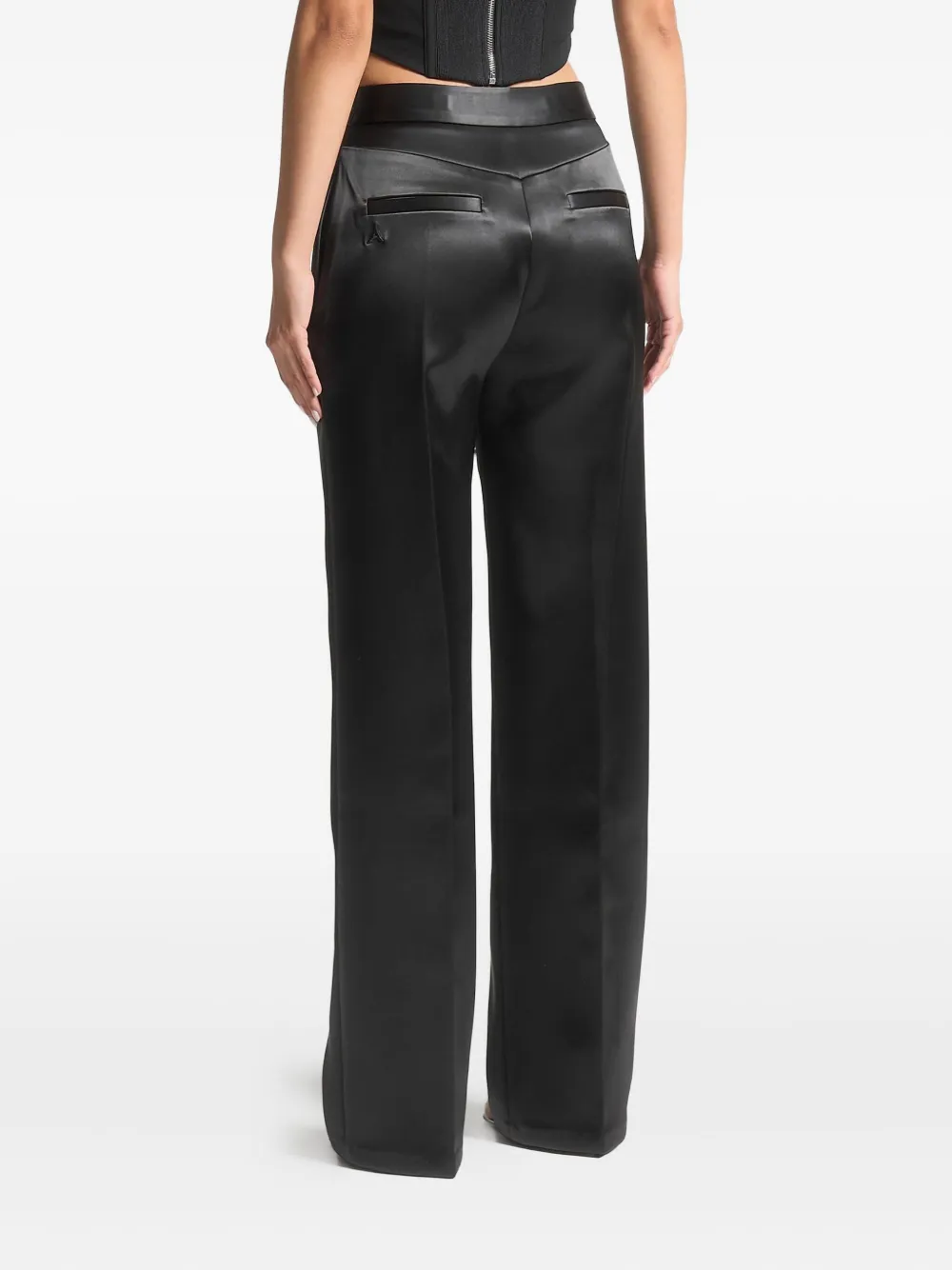 Manière De Voir Bella satijnen broek Zwart