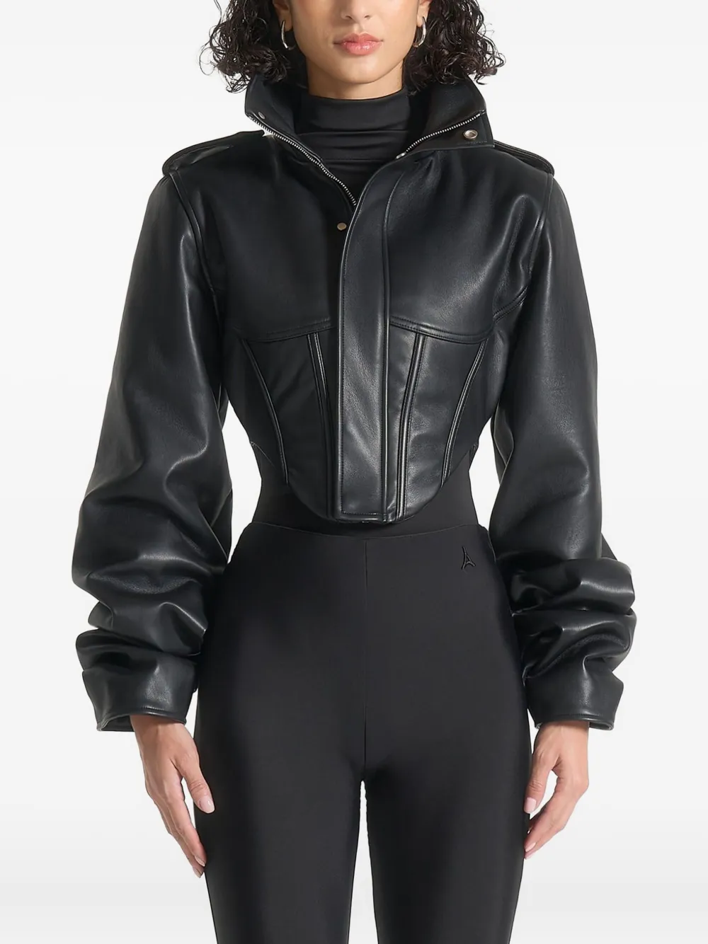 Manière De Voir corset-detail jacket | Black | Image 1