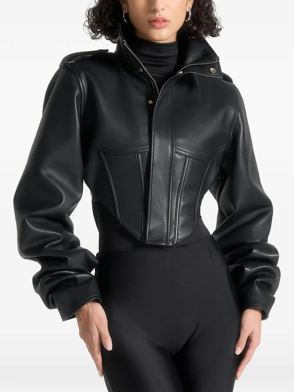 Manière De Voir Solange tacked-sleeve corset jacket - thumbnail 3 of 5