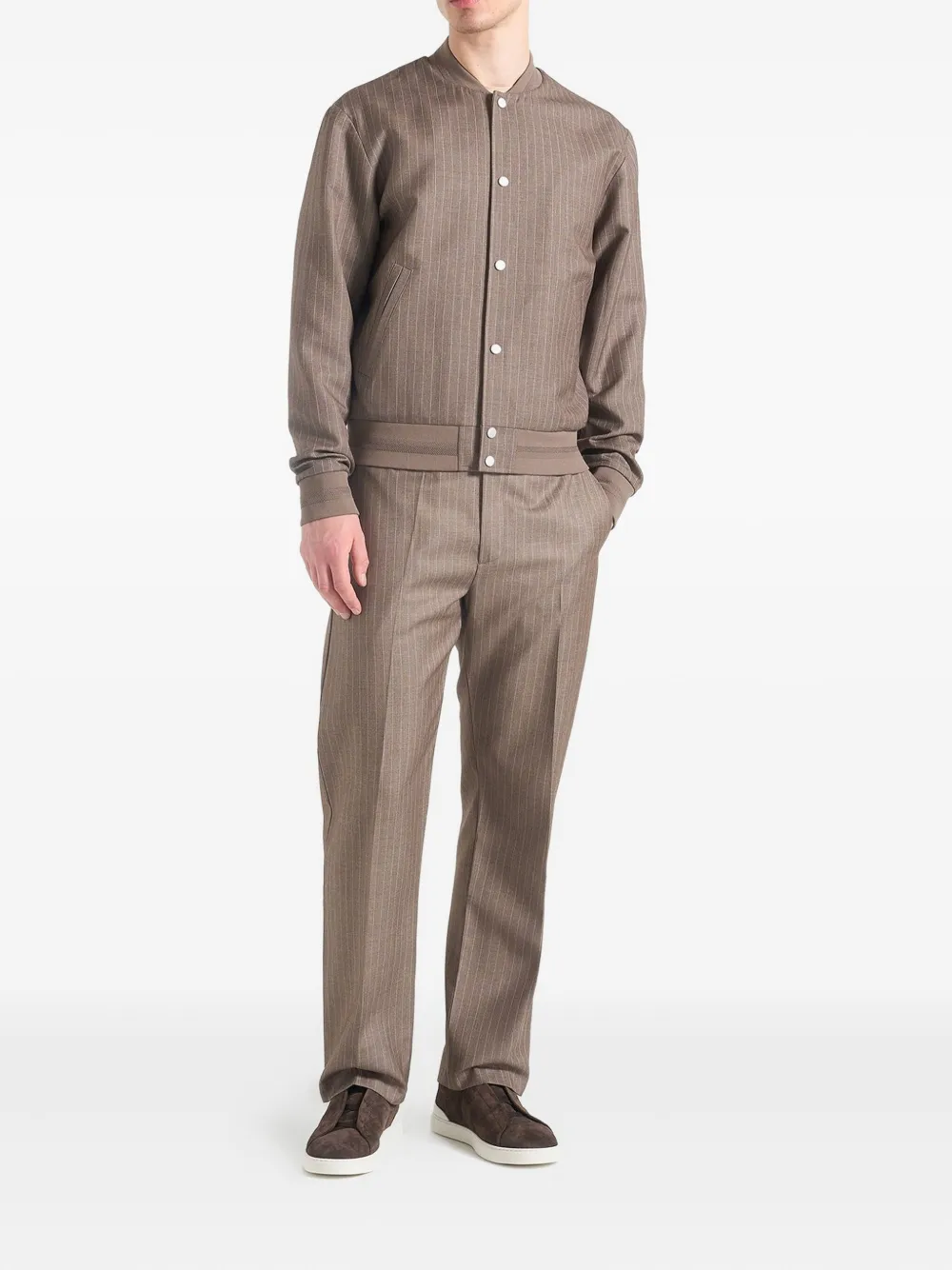 Manière De Voir Savin pinstripe bomber jacket | Bomber Jackets | Image 2