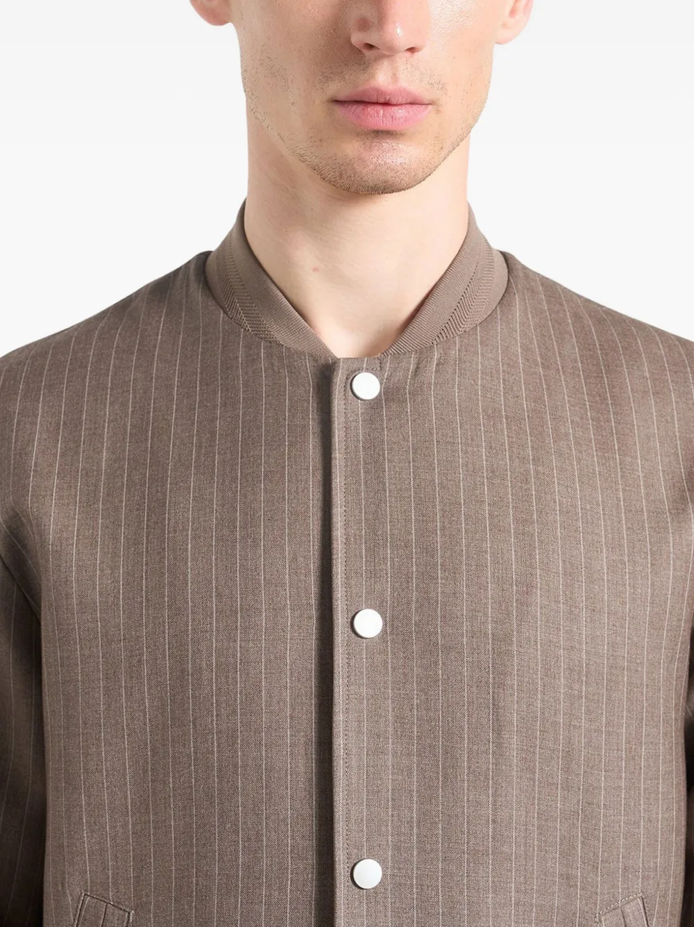 Manière De Voir Savin bomberjack met krijtstreep Beige