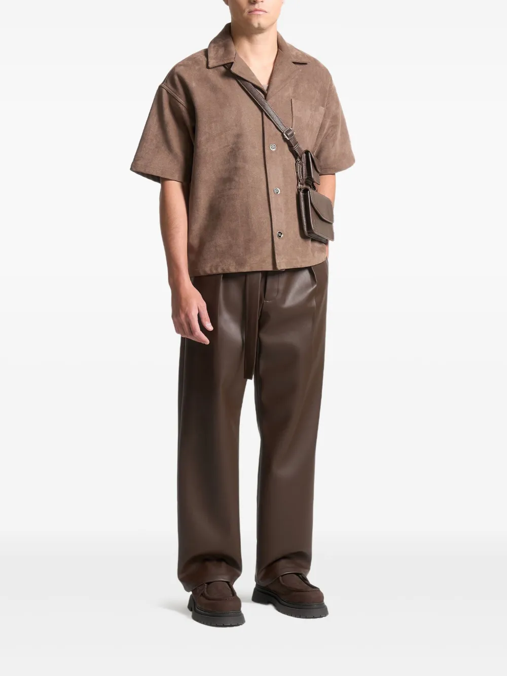 Manière De Voir Crossbodytas met dubbele gesp - Bruin
