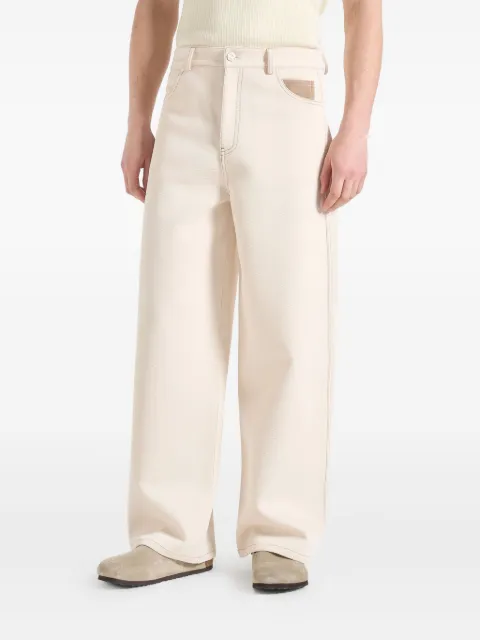 Manière De Voir Lazare contrast-pocket straight-leg jeans