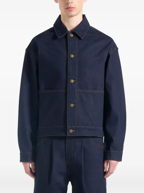 Manière De Voir Damien back-pleat denim jacket