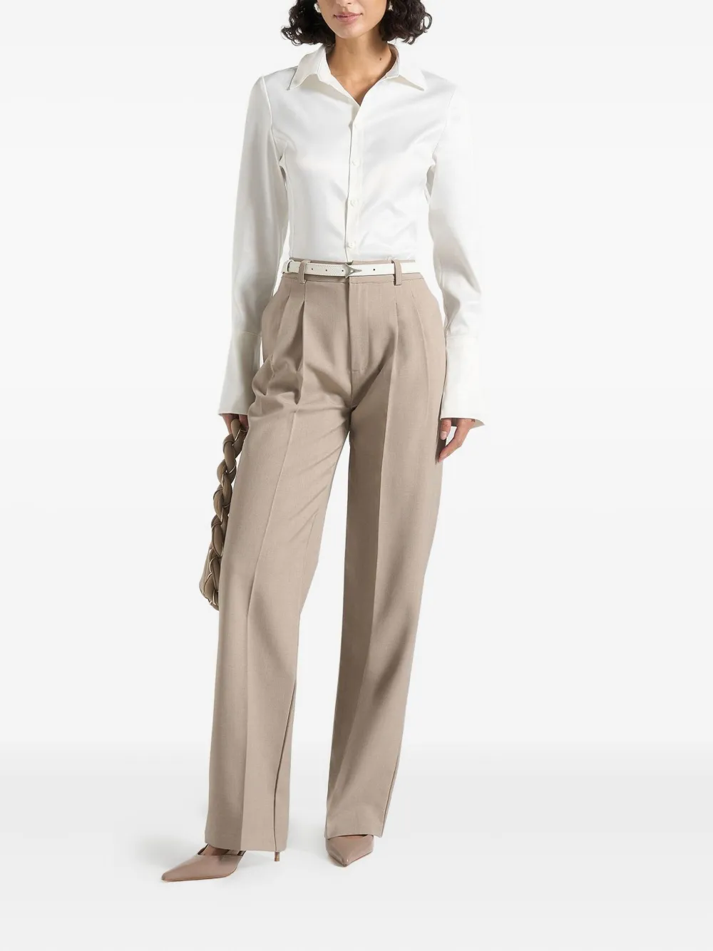 Manière De Voir pleated high-rise trousers | Straight-Leg Pants | Image 2