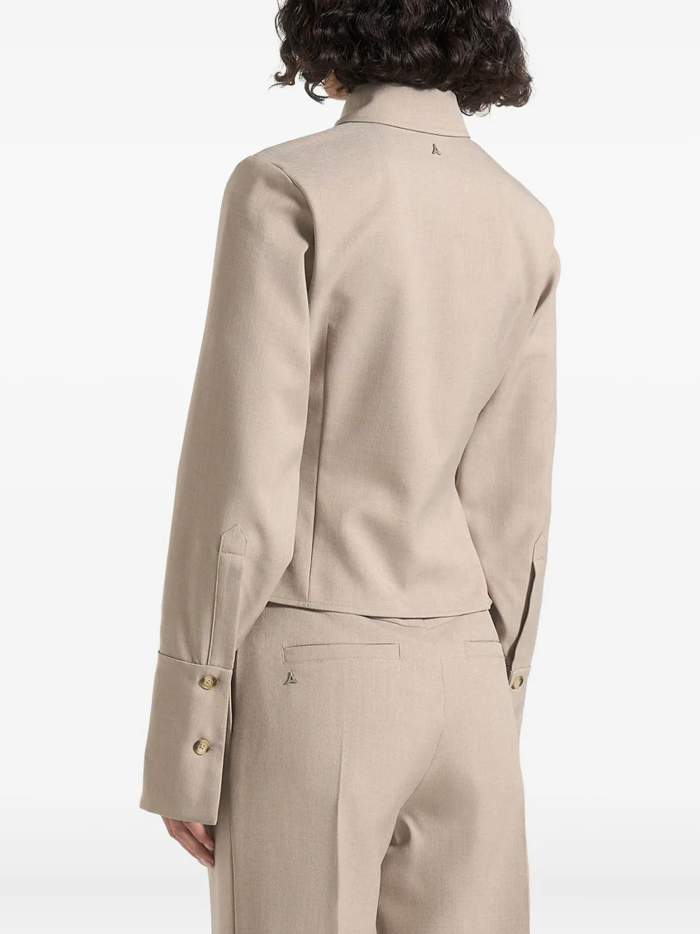 Manière De Voir Sonia blouse met hoekige afwerking Bruin