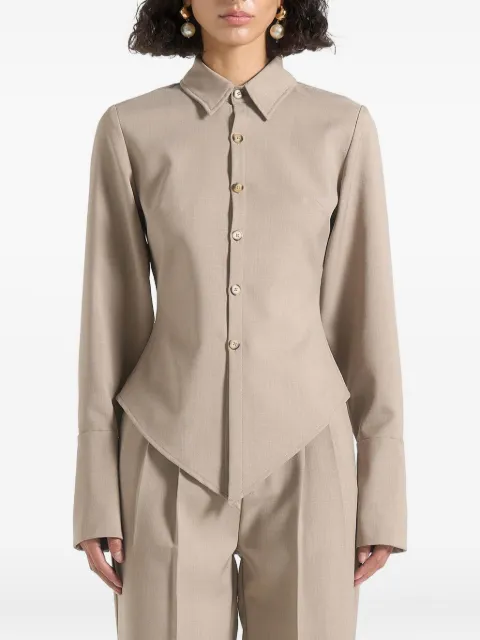 Manière De Voir Sonia angled-hem tailored shirt