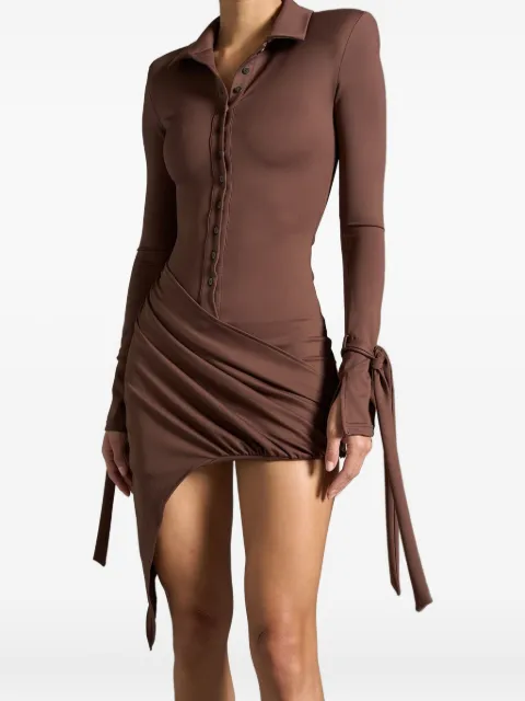 Manière De Voir Diane draped button-fastening mini dress