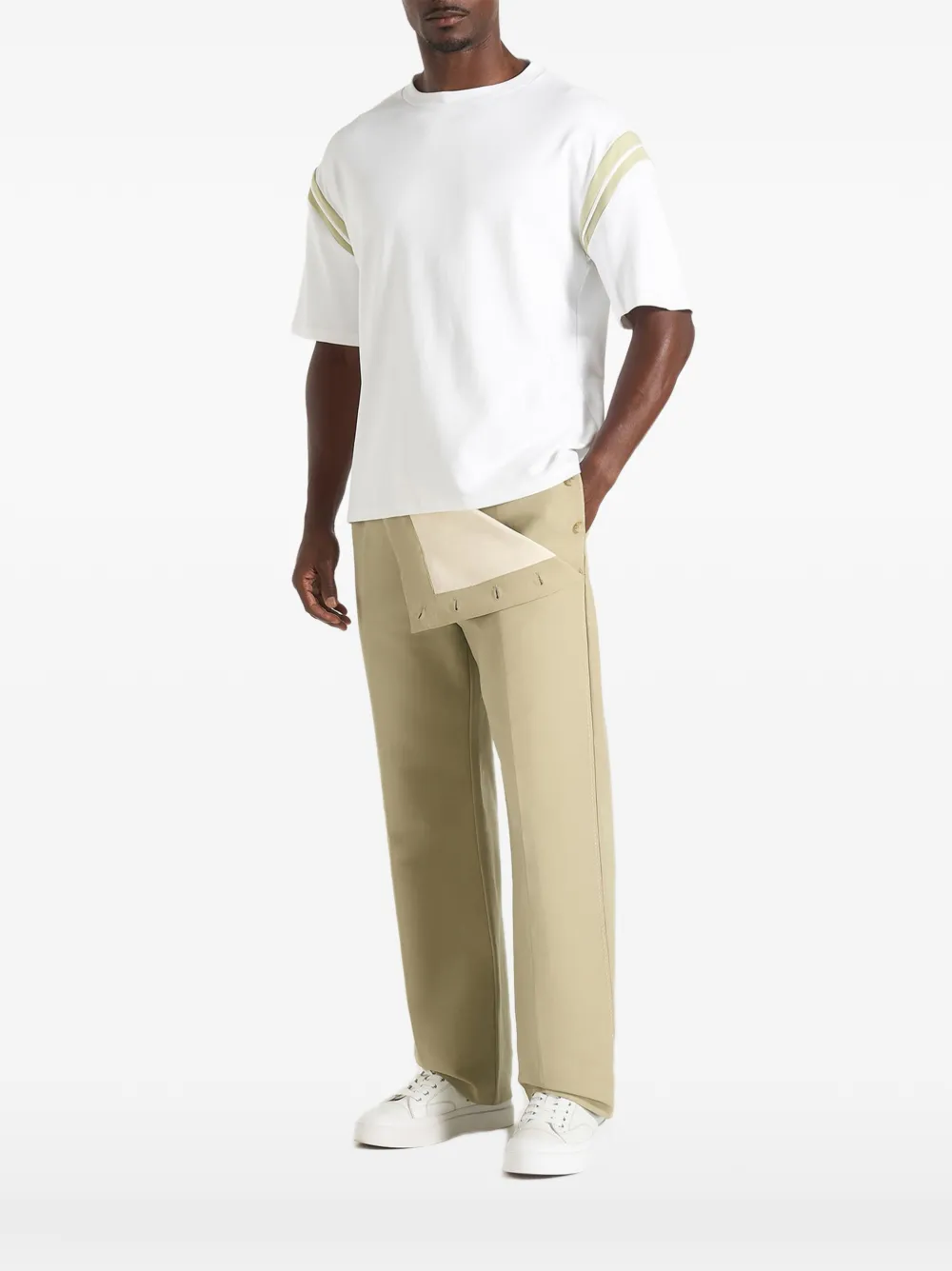 Manière De Voir Georges varsity katoenen T-shirt Wit