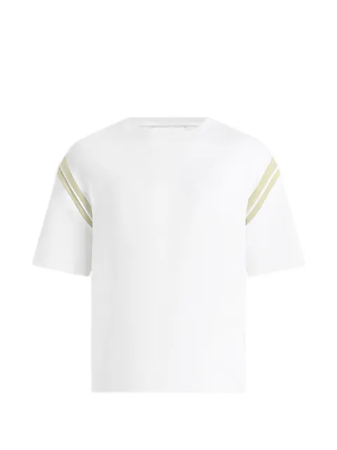 Manière De Voir Georges in off-white/sage varsity cotton T-shirt