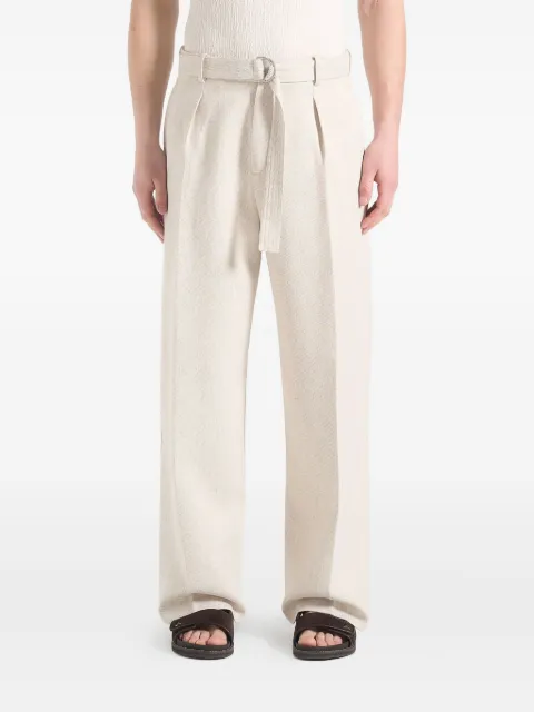 Manière De Voir Loic wide-leg textured belted trousers
