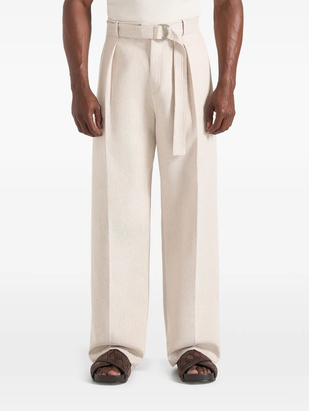Manière De Voir Louis belted trousers - Toni neutri