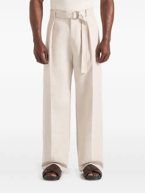 Manière De Voir Loic wide leg tailored trousers with belt