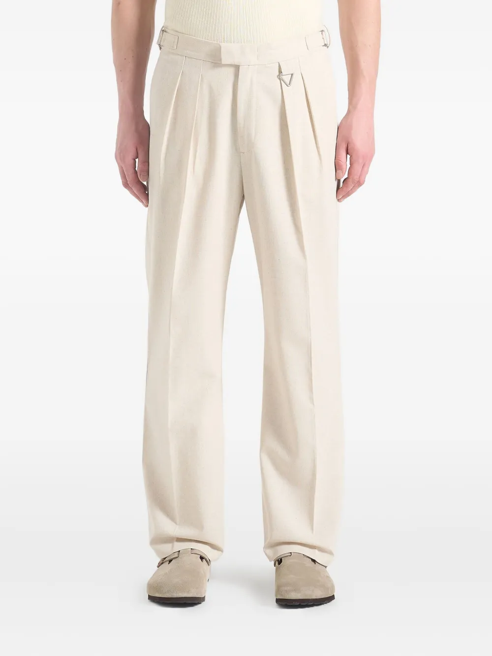 Manière De Voir Pierre pleat-detailed trousers | Neutrals | Image 1