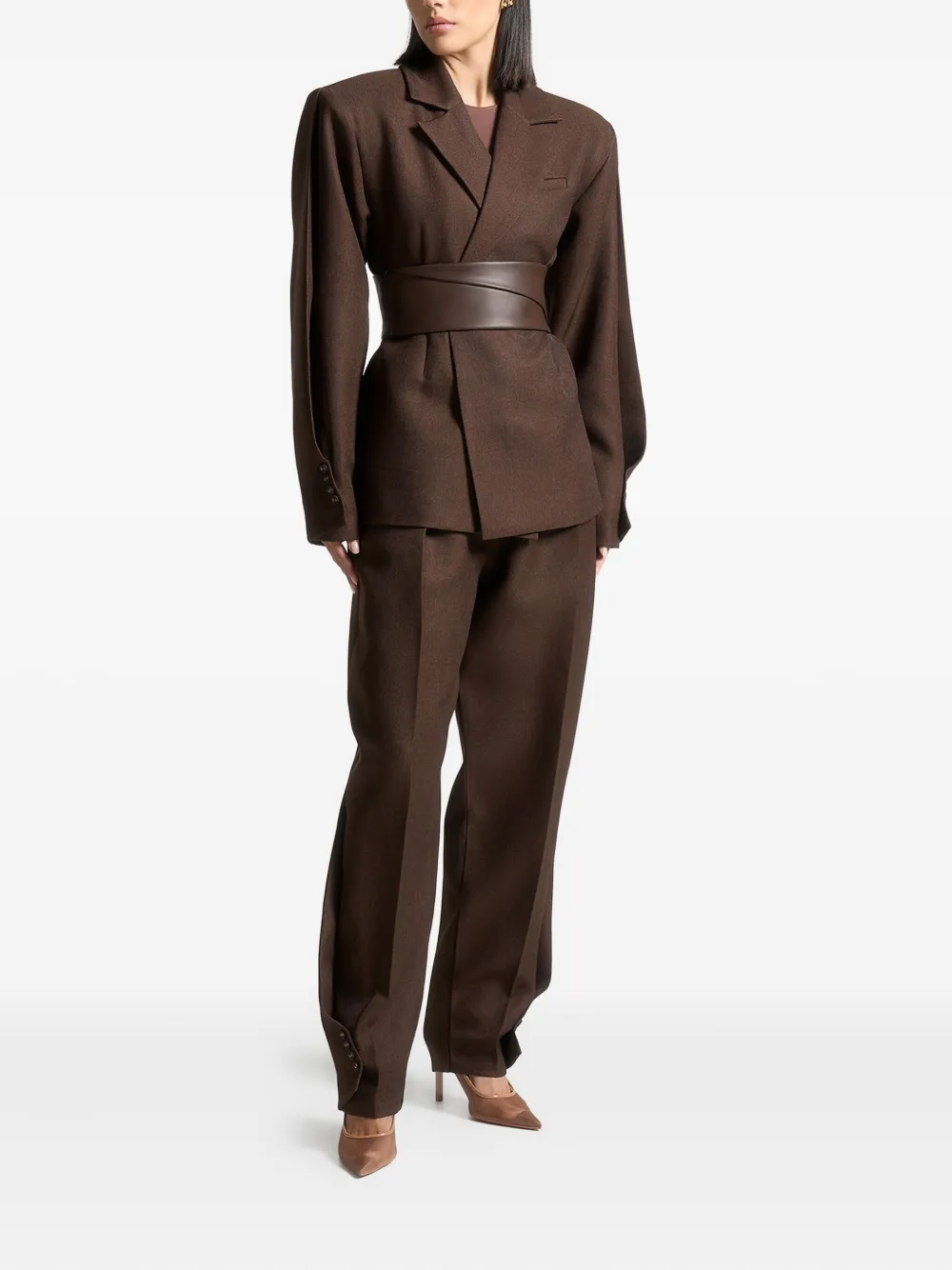 Manière De Voir twist-sleeve blazer | Blazers | Image 2