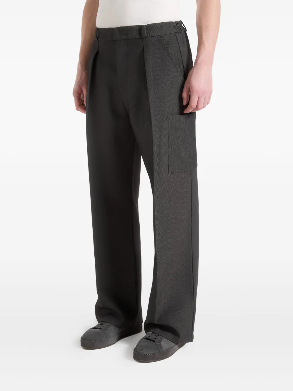 Manière De Voir Broek met geplooide zak Grijs