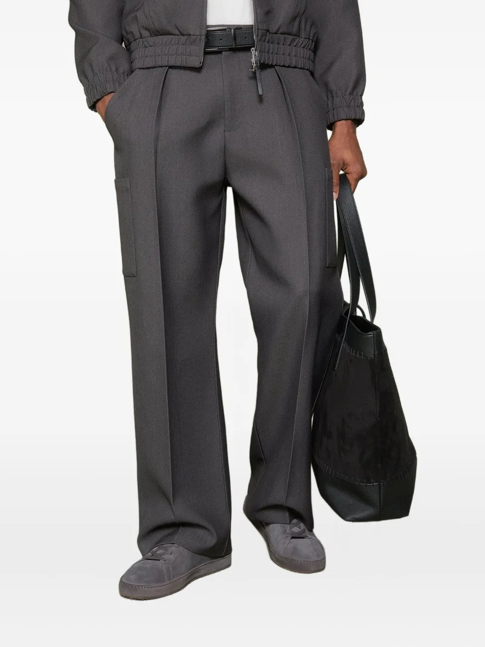 Manière De Voir pleated pocket trousers | Grey | Image 1