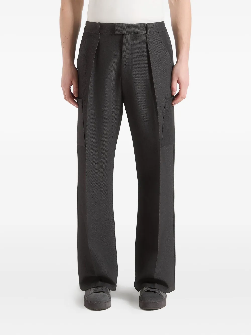 Manière De Voir Broek met geplooide zak Grijs
