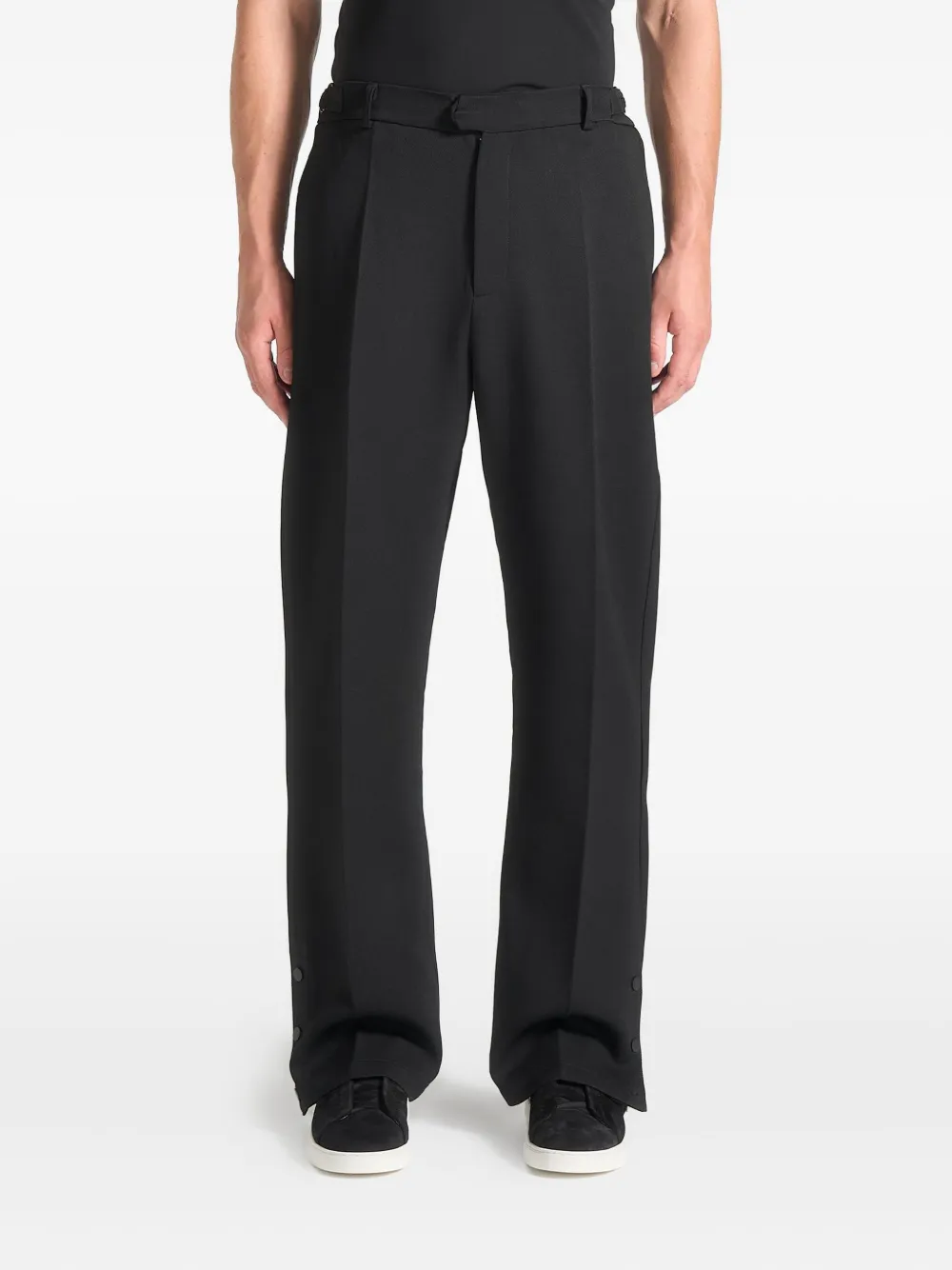 Manière De Voir Boris double-pleat button-cuff trousers | Black | Image 1