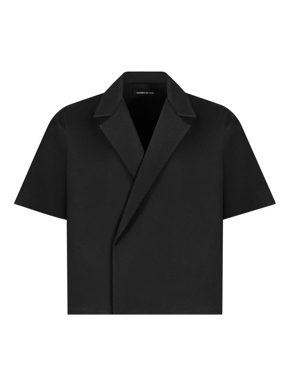 Manière De Voir Abel short-sleeves double-breasted shirt | Black | Image 1
