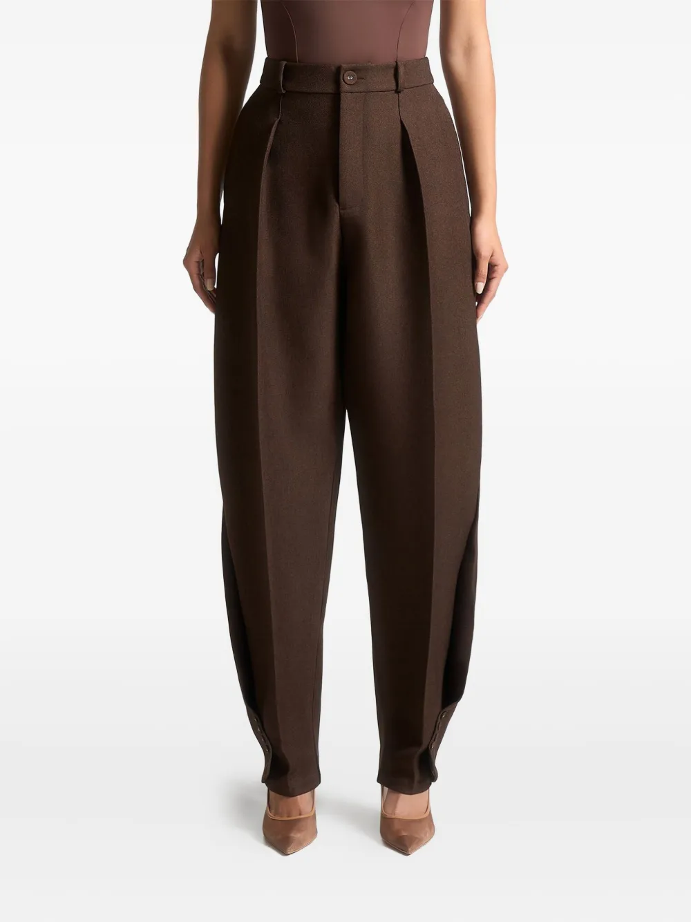 Manière De Voir Sophie broek met gedraaid detail Bruin