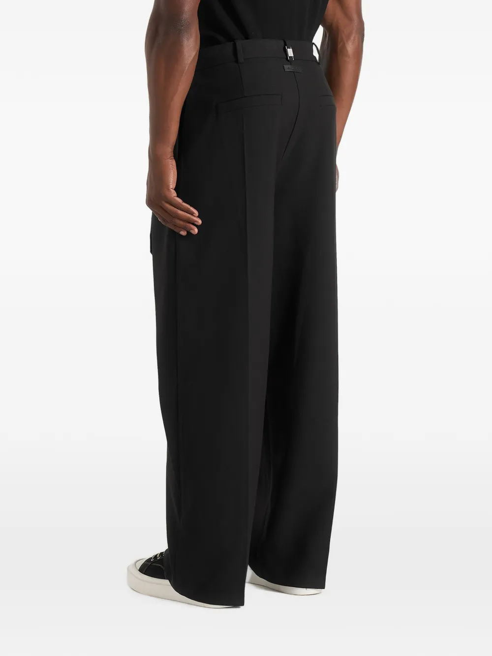 Manière De Voir Charles pantalon met gewikkelde pijpen Zwart