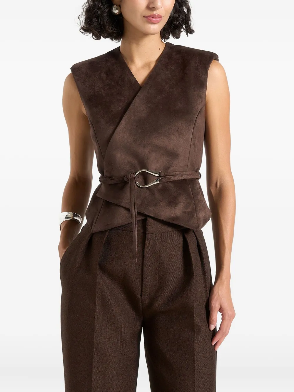 Manière De Voir Jeanne Waistcoat In Brown