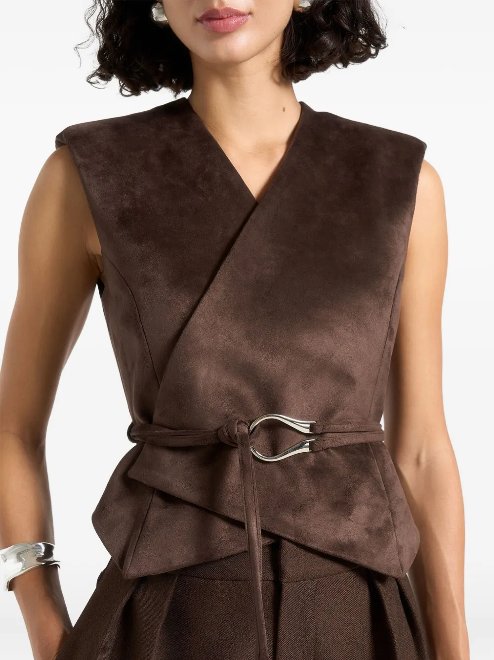 Manière De Voir Jeanne Waistcoat In Brown