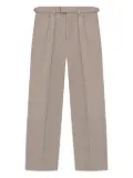 Manière De Voir Pierre textured pleated tailored trousers - Neutrals