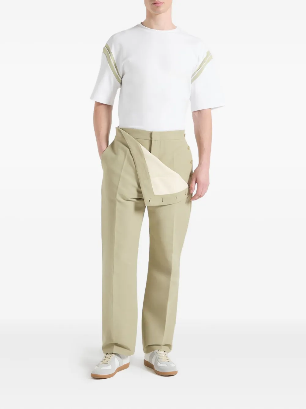 Manière De Voir Henri foldover button trousers | Regular-Fit & Straight Leg Pants | Image 2
